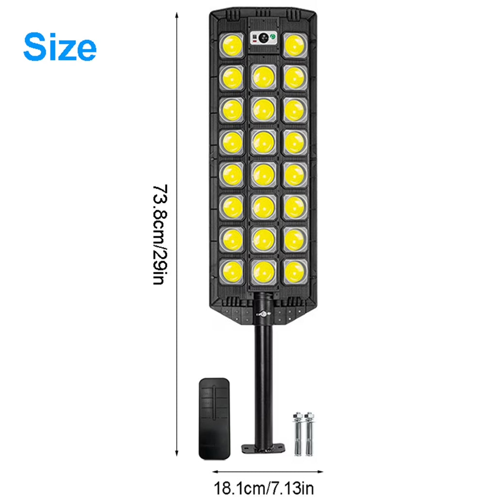 Solar Street Lights,150000Lm Super Bright Outdoor Solar Lights Dusk to Dawn, Large Solar Street Lights Waterproof, Solar Security Flood Lights for Area Lighting Yard Garden Patio Parking Lot Home