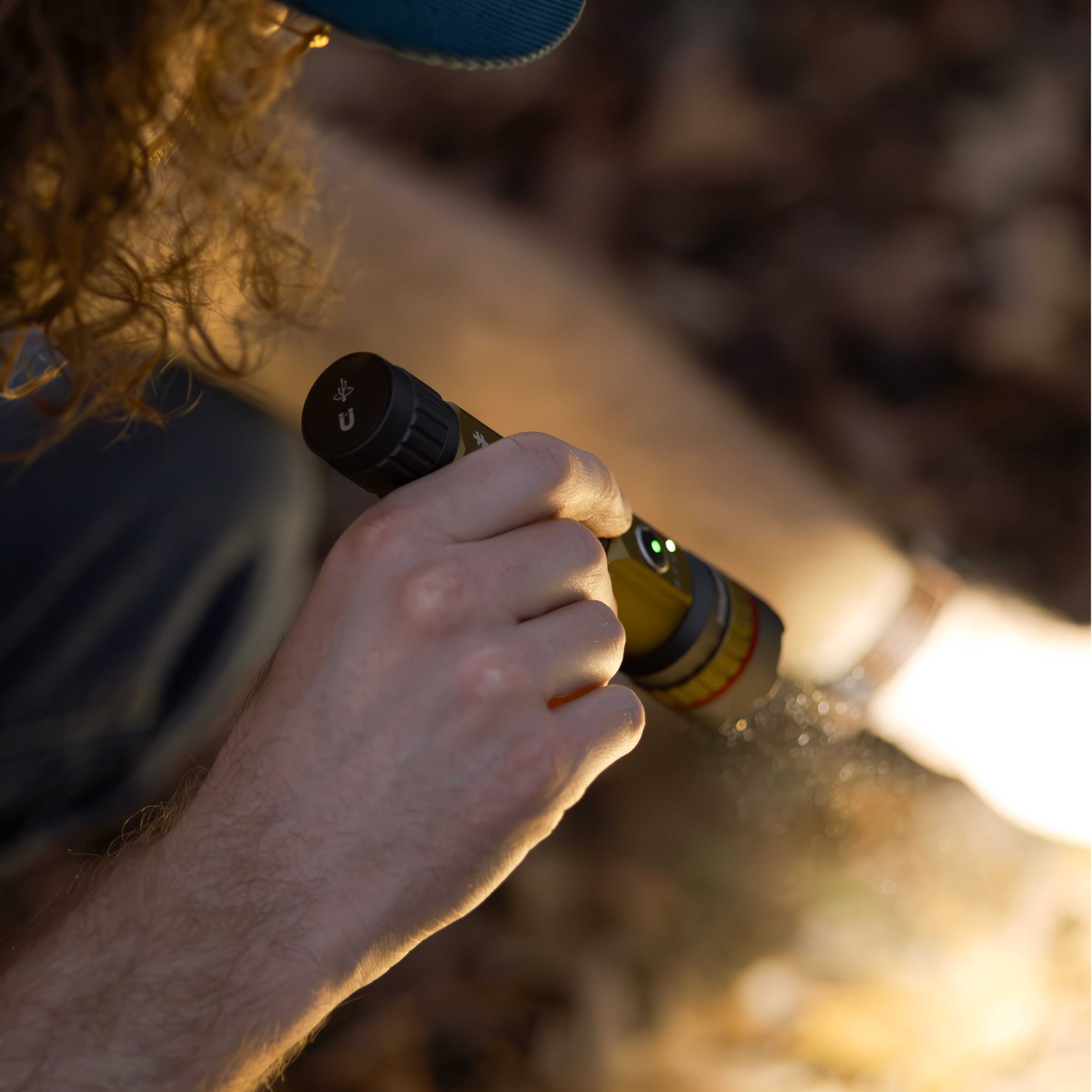 5000 Lumen Rechargeable LED Flashlight with IP67 Waterproof Magnetic Tailcap