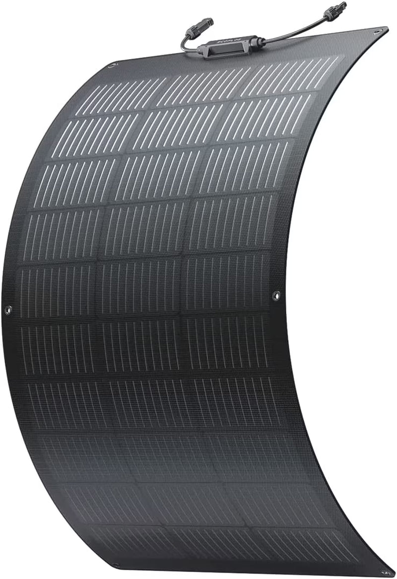 Ecoflow 100W Flexible Solar Panel with High Efficiency Solar Modules, IP68 Waterproofing, Ideal for Off-Grid Solar Panel Kits, PV Charging, Power Kits & Ecosystem