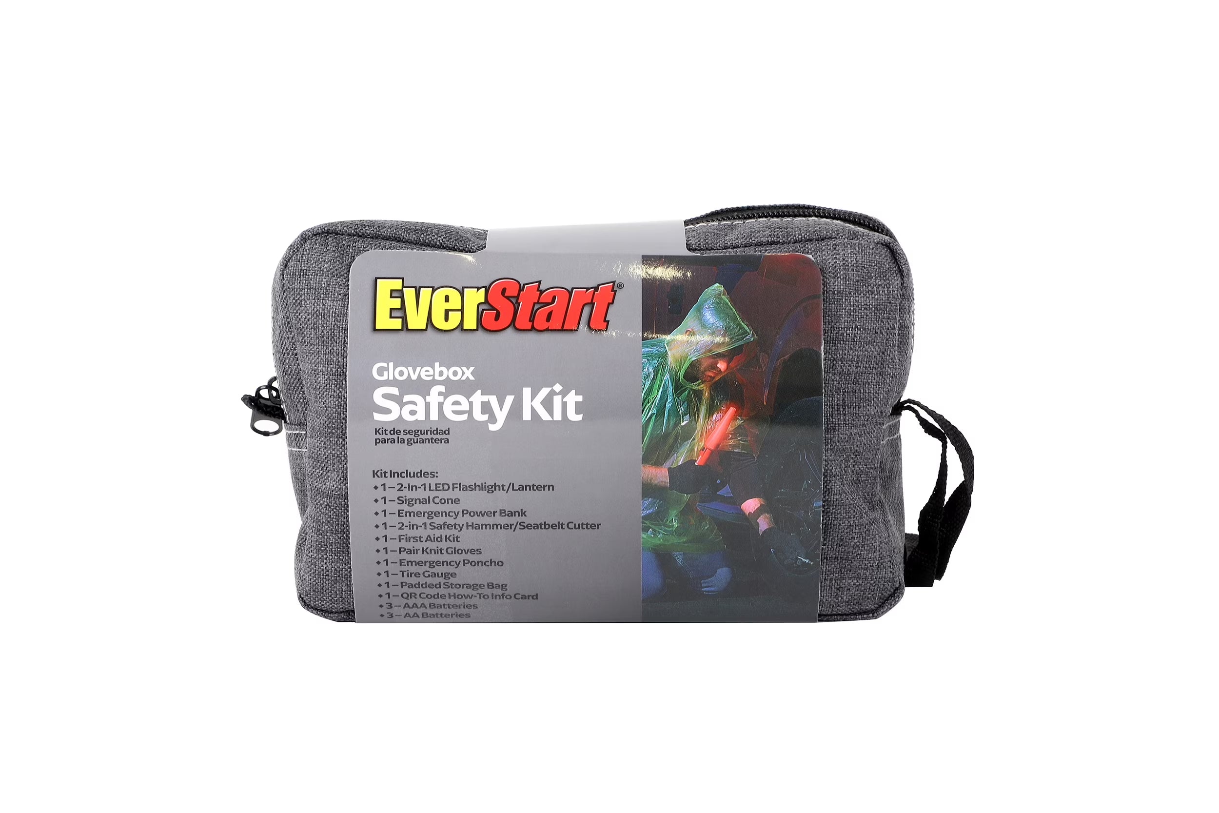 Compact Safety Kit with Escape Hammer & Emergency Signal Light. 3 in X 5 in X 8 in Length