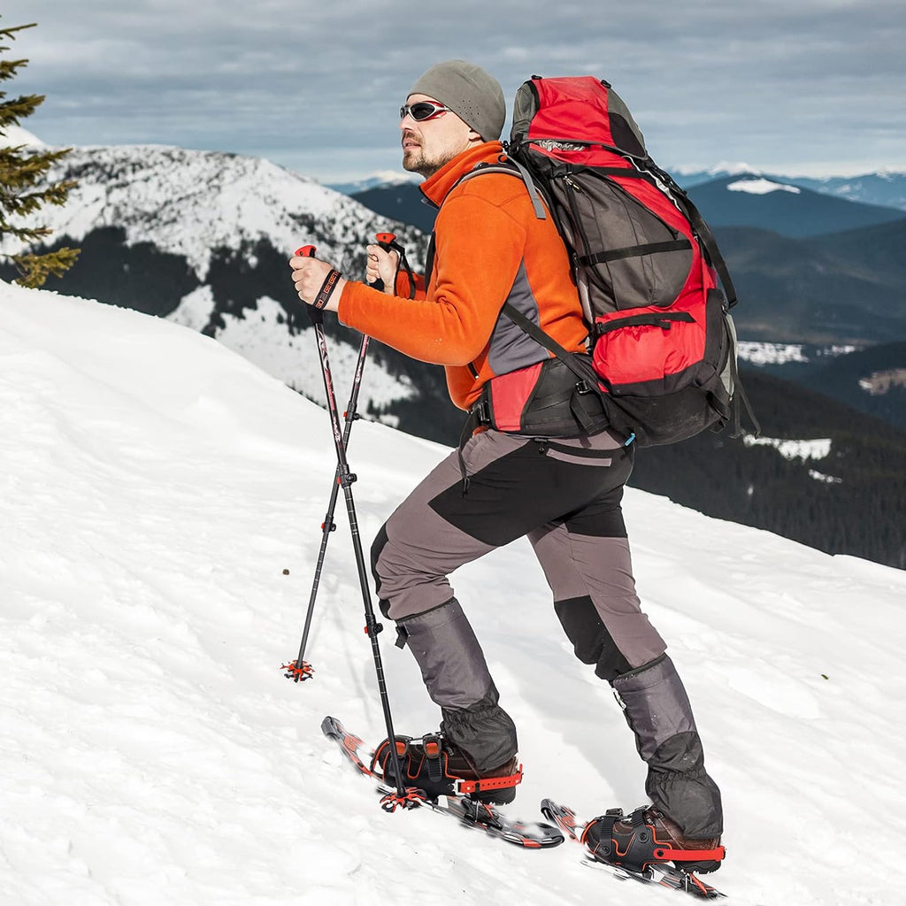 Aluminum Trekking Poles - Quick Adjustable Locks, Comfort Handle, Padded Strap, Snow Baskets - Walking Sticks Suitable for Hiking, Walking