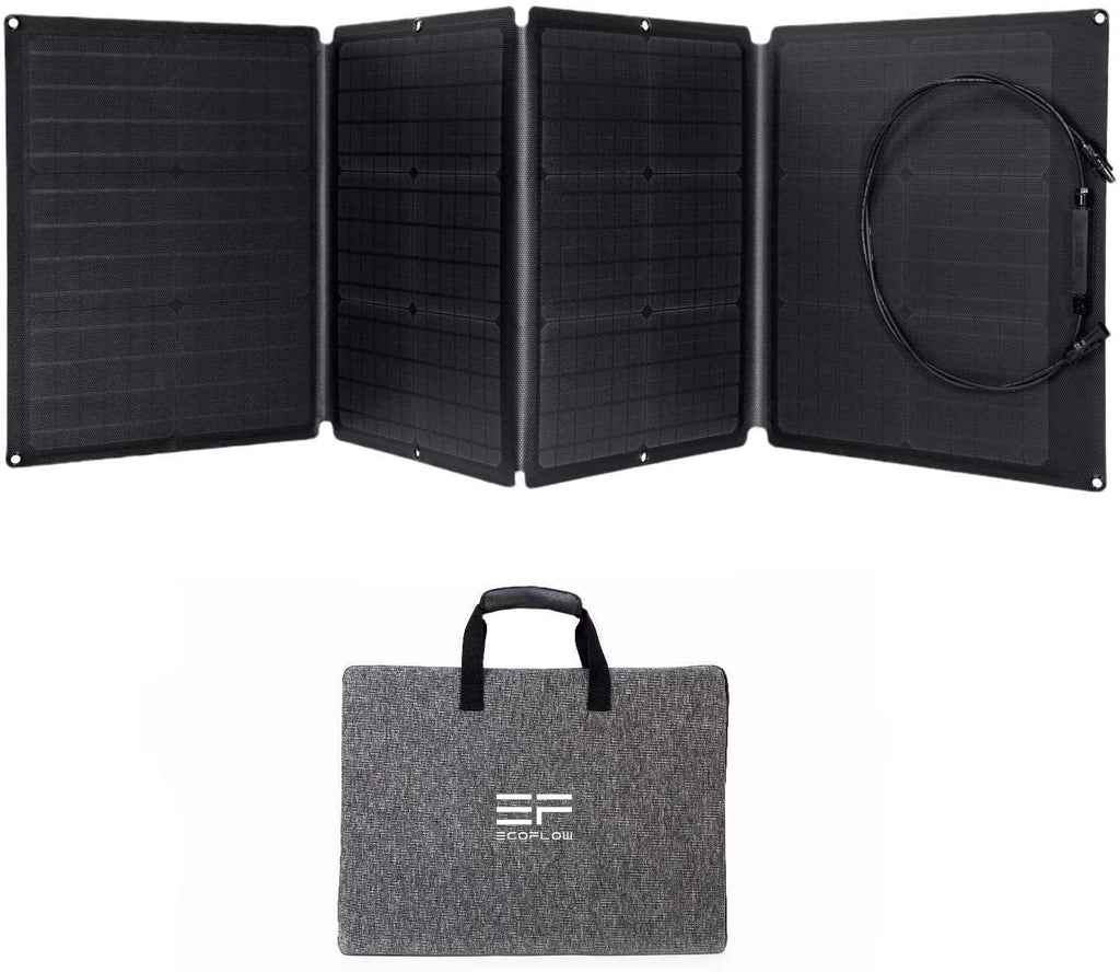 110W Portable Solar Panel for Power Station, Foldable Solar Charger with Adjustable Kickstand, Waterproof IP67 for Outdoor Camping,Rv,Off Grid System