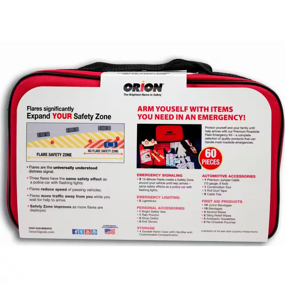 Premium Flare Emergency Kit (60-Piece)