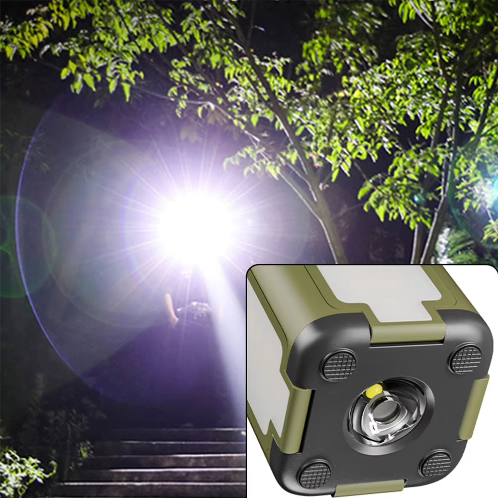 Foldable Camping Light Power Bank Rechargeable Lantern Solar Camping Lantern Portable Flashlight for Camping Hiking Fishing
