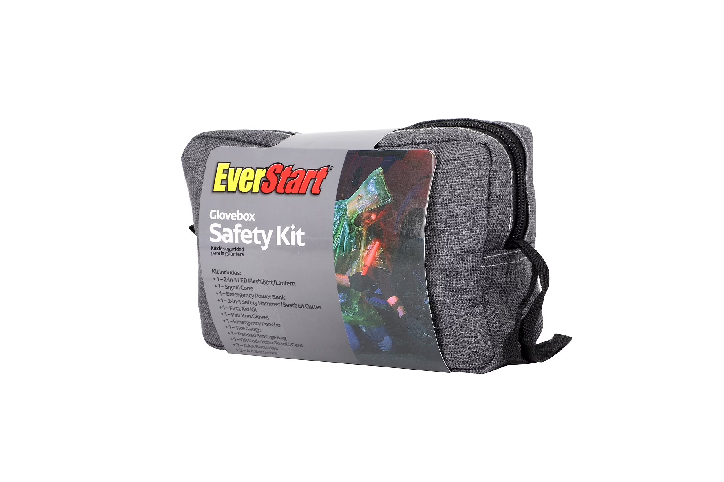 Compact Safety Kit with Escape Hammer & Emergency Signal Light. 3 in X 5 in X 8 in Length