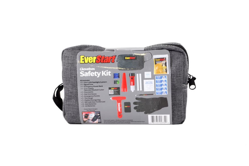 Compact Safety Kit with Escape Hammer & Emergency Signal Light. 3 in X 5 in X 8 in Length